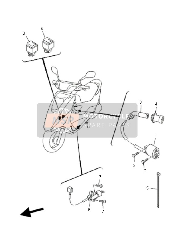 Yamaha XC125 VITY VITY 2010 Elettrico 2 per un 2010 Yamaha XC125 VITY VITY